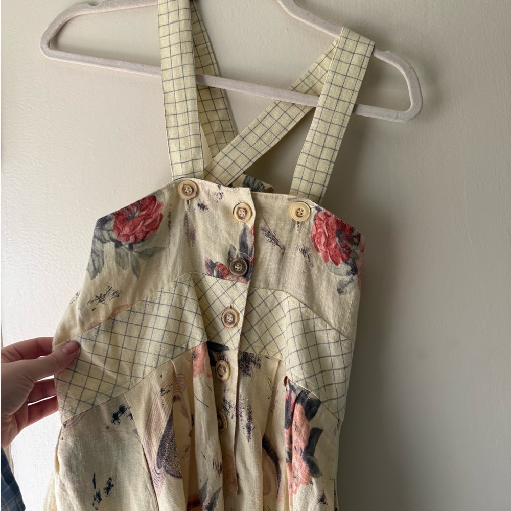 Vintage Carol Anderson Floral Midi Dress with Button Detail